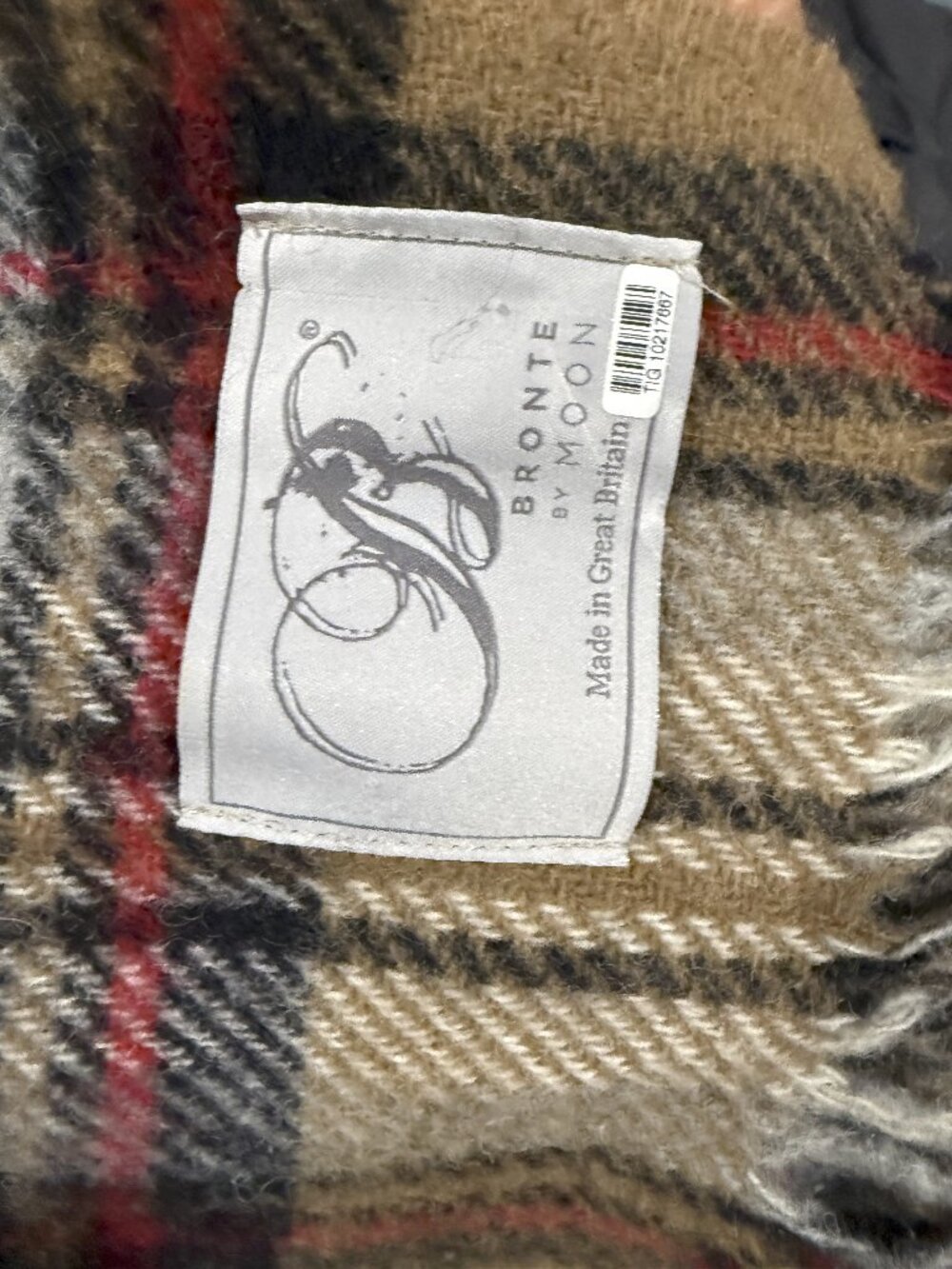 Authentic Bronte by Moon. 100% Wool Throw Blanket Made in Great Britain 58”x 70"